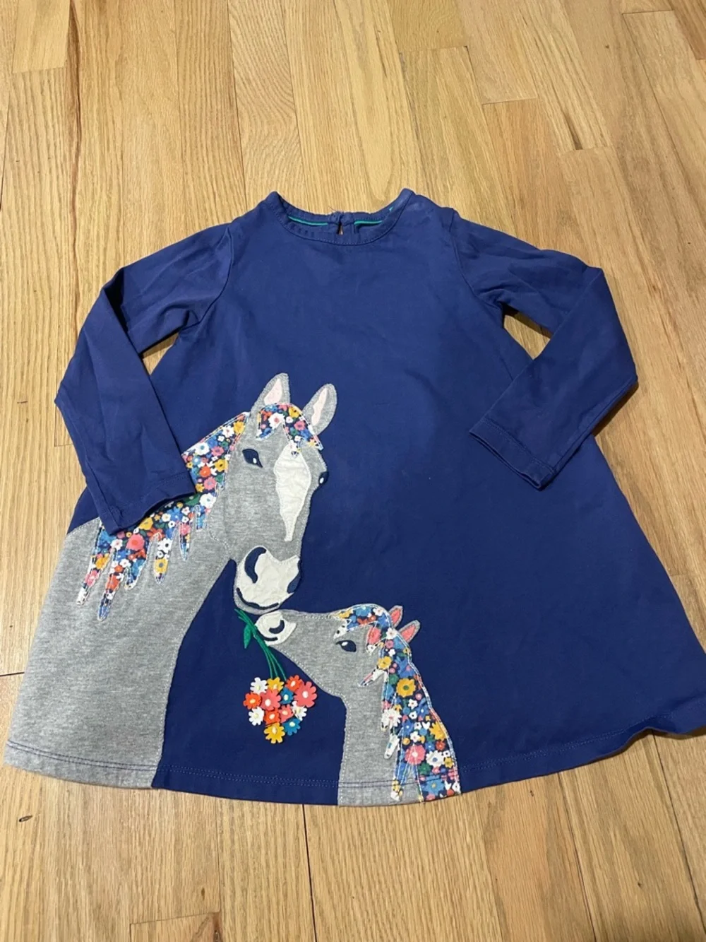 Mini Boden Horse Appliqué Dress - Picture 2 of 4